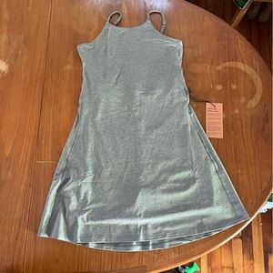 Girlfriend Collective Gravel Heather Naomi Workout Dress New with Tags size L